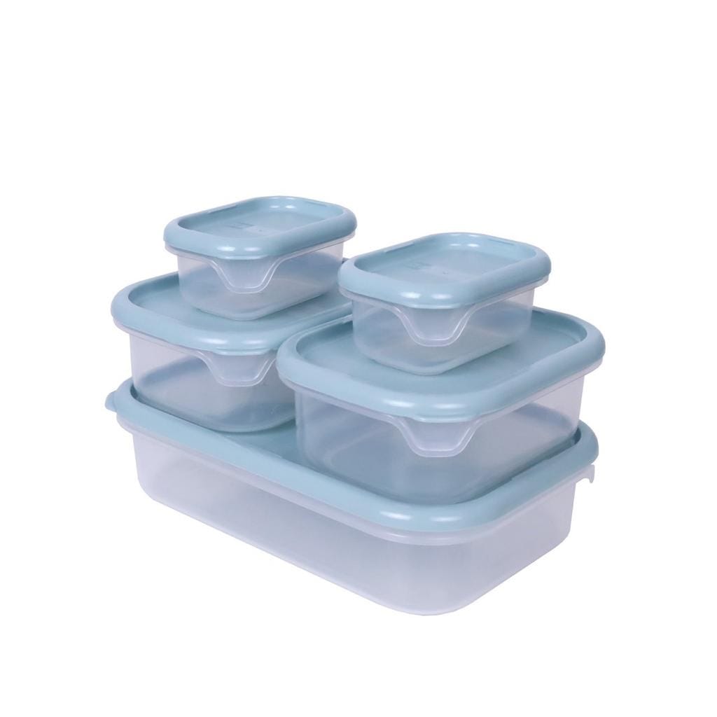 FOOD CONTAINER 5PCS SET KECH GREY 2X250ML,2X1L & 1X2.25L