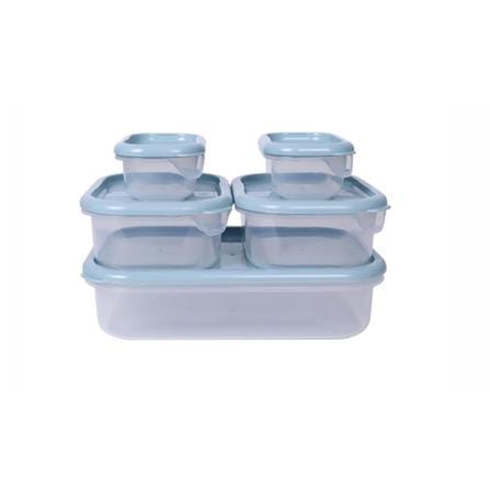 FOOD CONTAINER 5PCS SET KECH GREY 2X250ML,2X1L & 1X2.25L