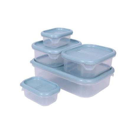 FOOD CONTAINER 5PCS SET KECH GREY 2X250ML,2X1L & 1X2.25L