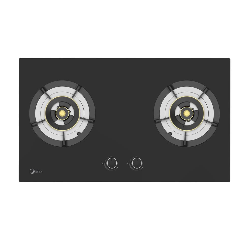 MIDEA GAS HOB MGH-2590GL(RFID) 2BURNERS 5.2KW 76CM WITH INTERLINK HOOD & HOB