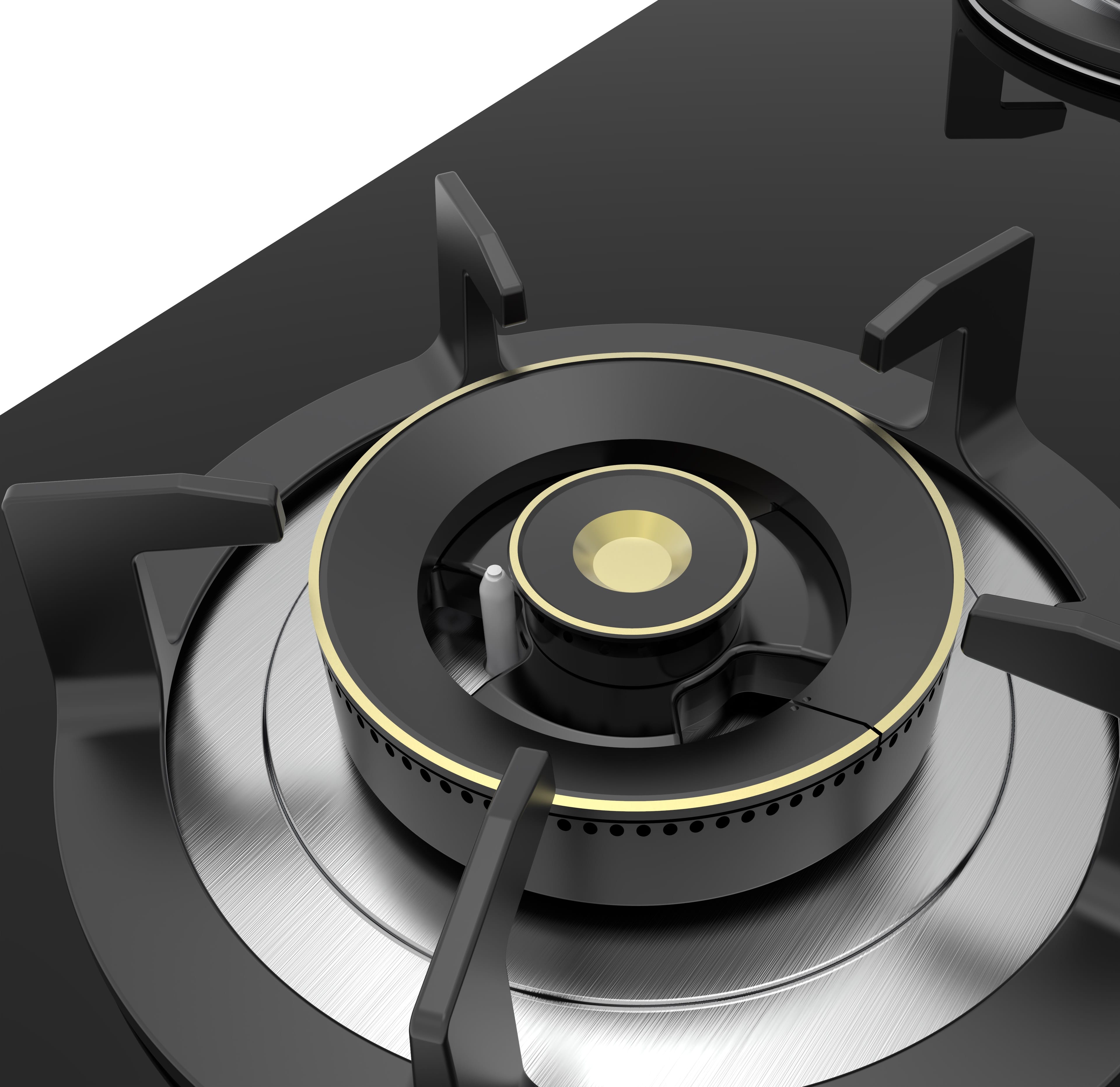 MIDEA GAS HOB MGH-2590GL(RFID) 2BURNERS 5.2KW 76CM WITH INTERLINK HOOD & HOB