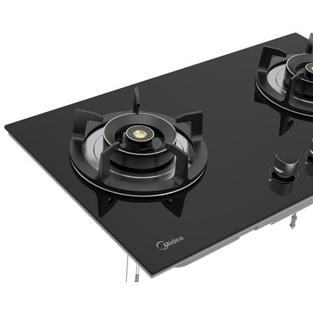 MIDEA GAS HOB MGH-2590GL(RFID) 2BURNERS 5.2KW 76CM WITH INTERLINK HOOD & HOB