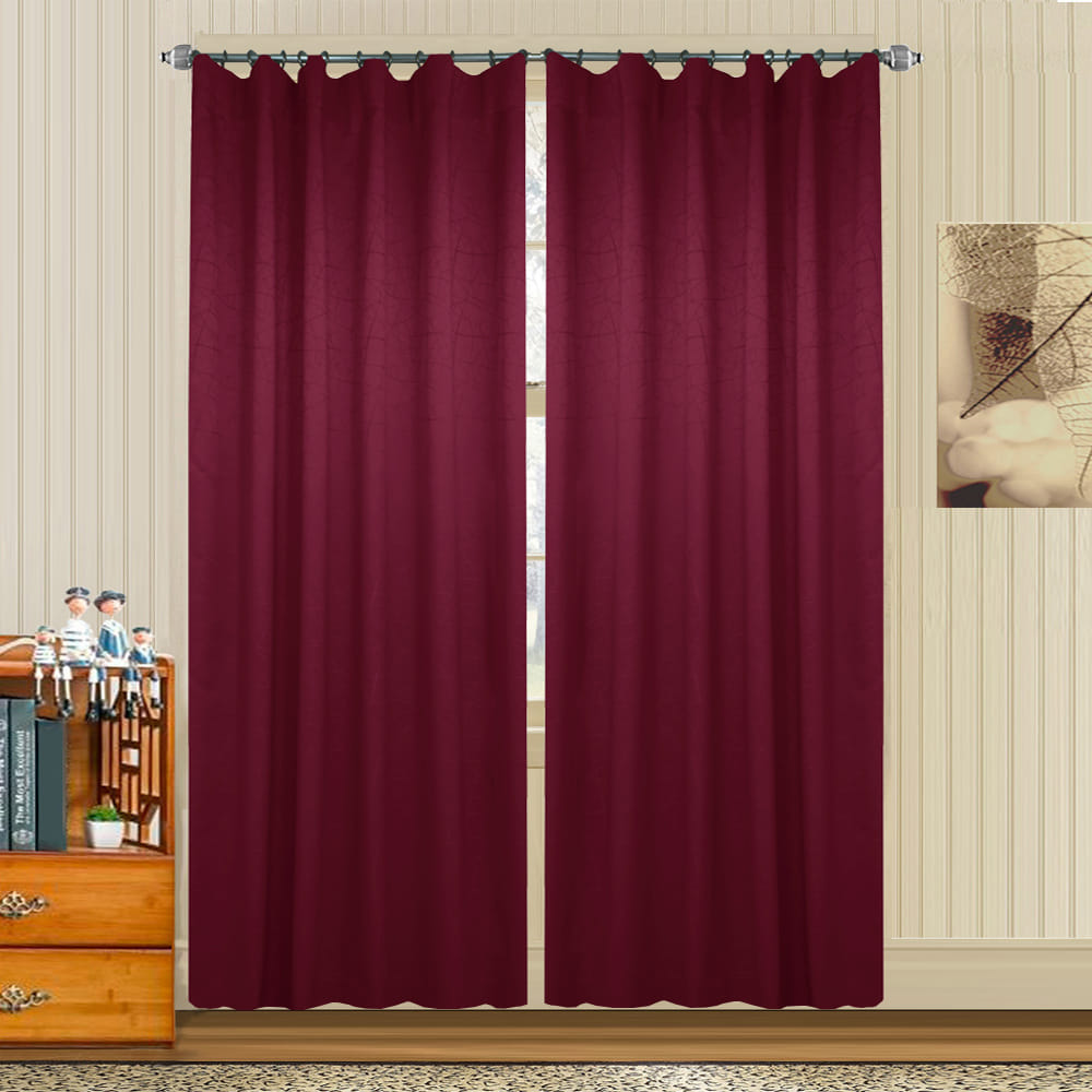 HLS CURTAIN HOOK LILY UV 140X250CM RED