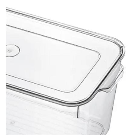 FRIDGE BOX WITH LID 15.5X23.6X10 SNOWY CLEAR
