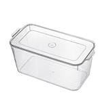 FRIDGE BOX WITH LID 16.5X33.5X14.5CM SNOWY CLEAR