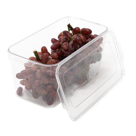 FRIDGE BOX WITH LID 16.5X33.5X14.5CM SNOWY CLEAR