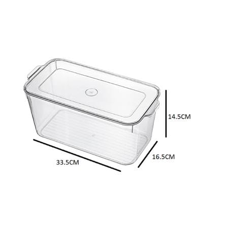 FRIDGE BOX WITH LID 16.5X33.5X14.5CM SNOWY CLEAR