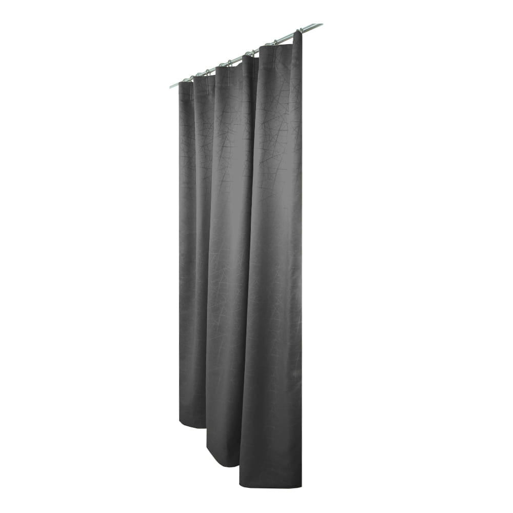 HLS CURTAIN HOOK LILY UV 140X250CM DARK GRAY