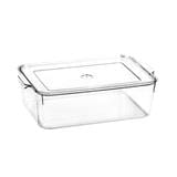FRIDGE BOX WITH LID 21.5X33.5X10CM SNOWY CLEAR