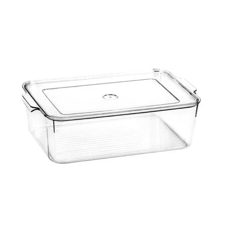 FRIDGE BOX WITH LID 21.5X33.5X10CM SNOWY CLEAR