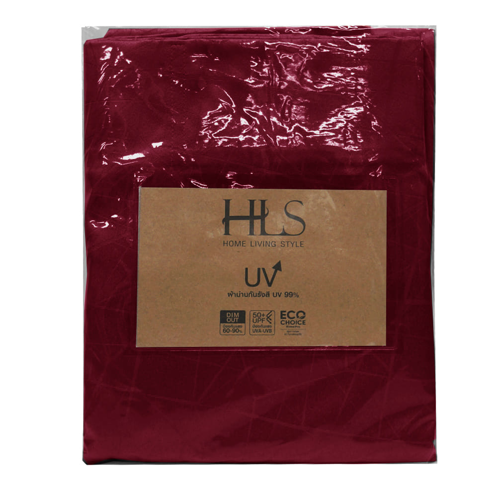 HLS CURTAIN HOOK LILY UV 140X180CM RED