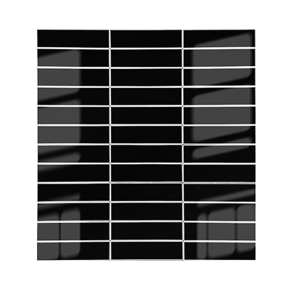 TARA PEEL & STICK ALUMINIUM WALL STICKER 29.8X28.2CM MARBLE BLACK 2IN1