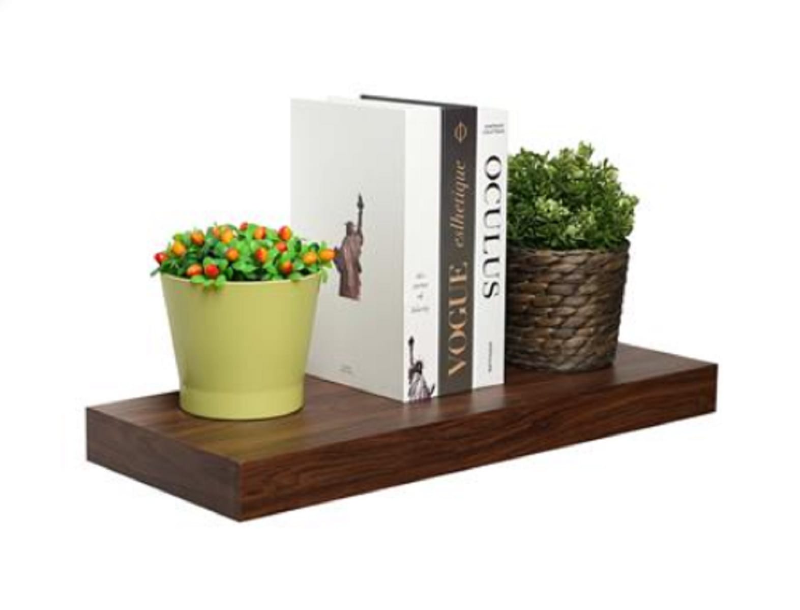 FLOATING SHELF 120X24X5CM VINTAGE TEAK
