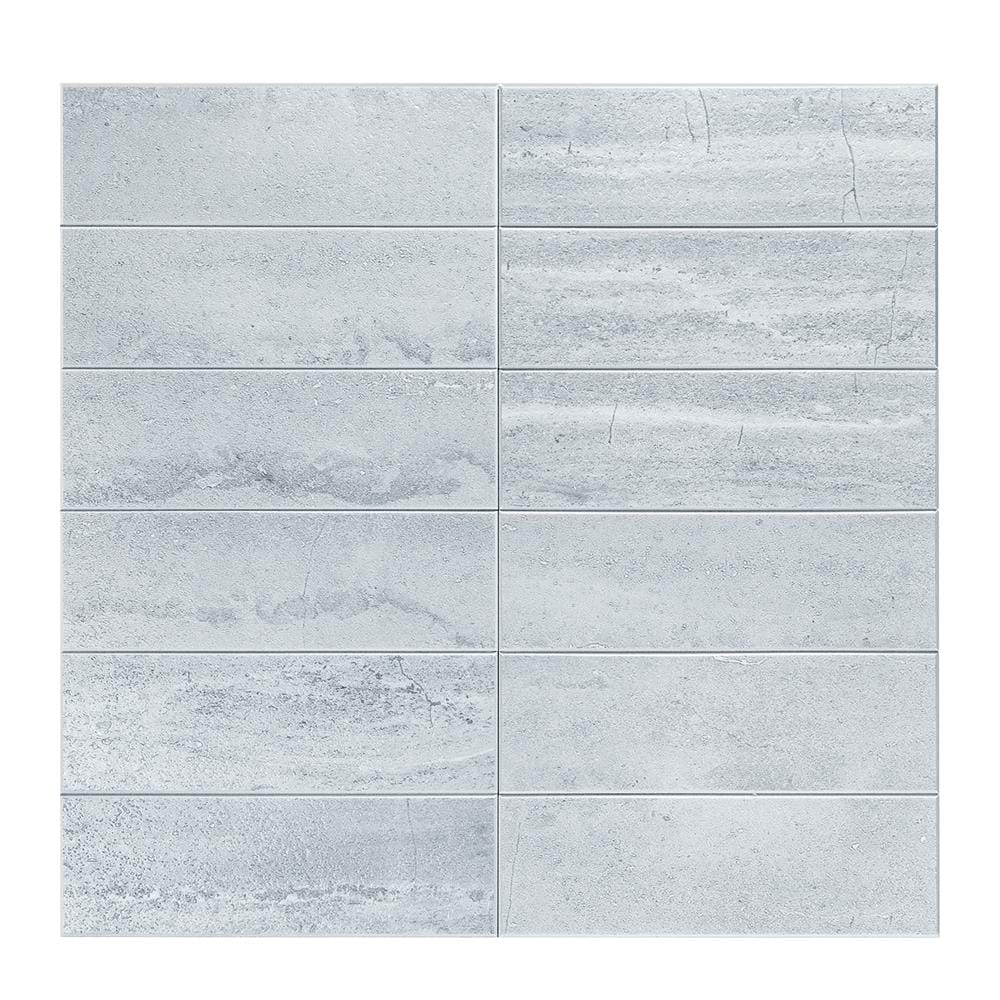 TARA PEEL & STICK ALUMINIUM WALL STICKER 29.6X28.8CM GREY MARBLE 2IN1