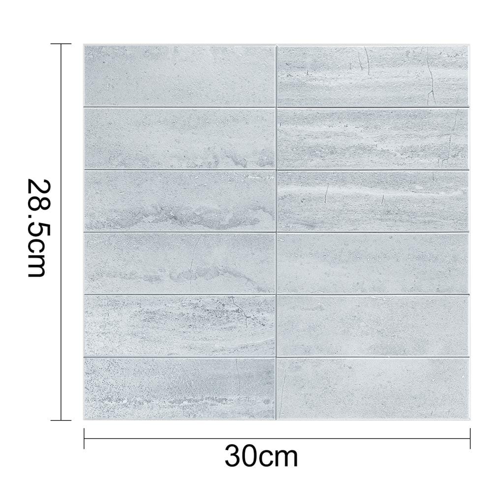 TARA PEEL & STICK ALUMINIUM WALL STICKER 29.6X28.8CM GREY MARBLE 2IN1