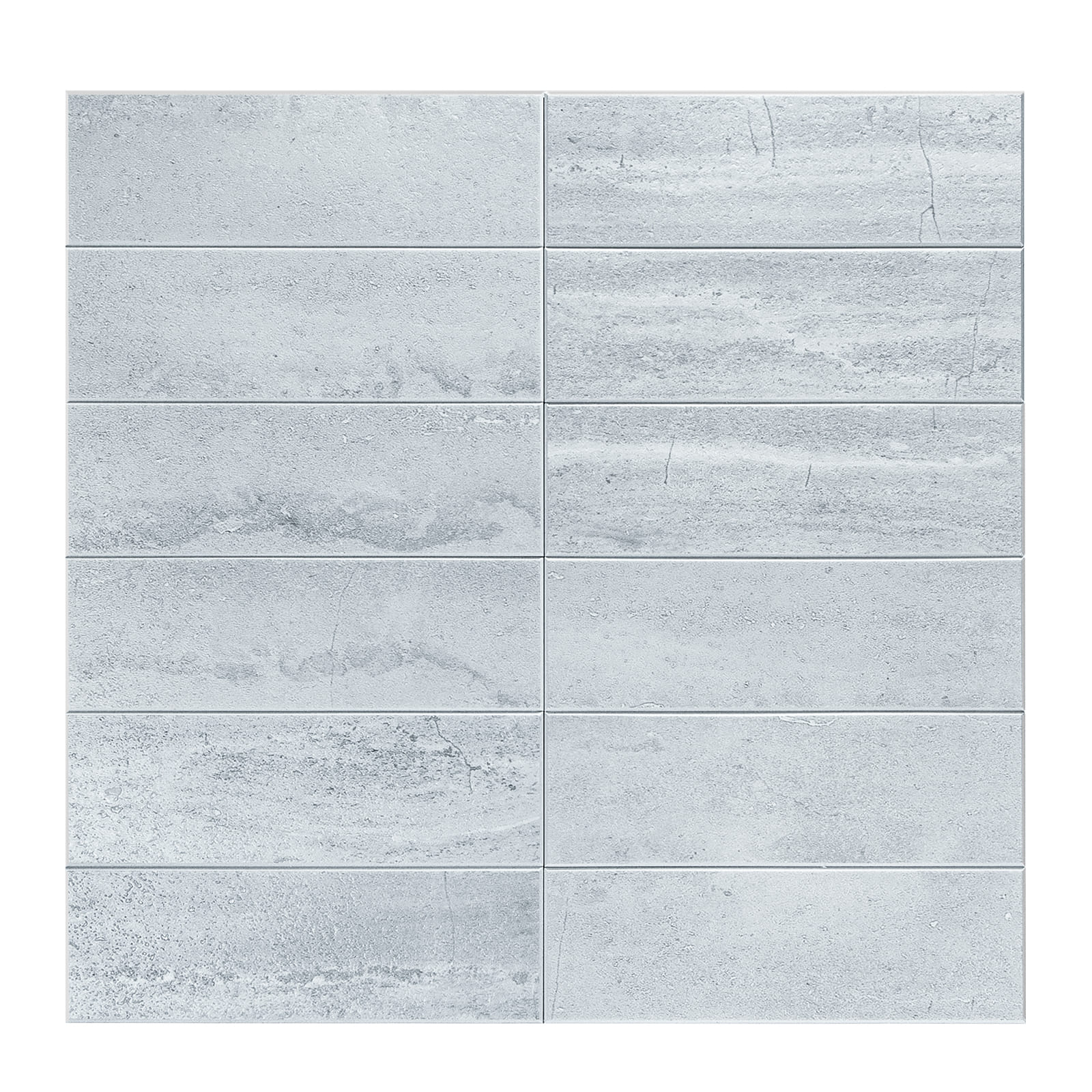 TARA PEEL & STICK ALUMINIUM WALL STICKER 29.6X28.8CM GREY MARBLE 2IN1