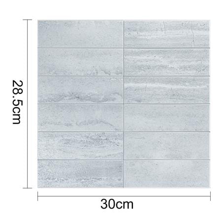 TARA PEEL & STICK ALUMINIUM WALL STICKER 29.6X28.8CM GREY MARBLE 2IN1