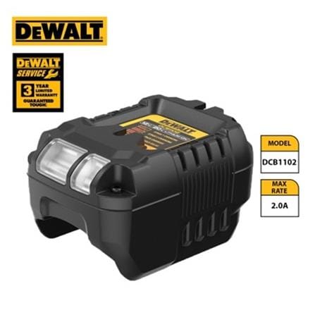 DEWALT BATTERY CHARGER DCB1102-B1 12V-20V MAX 2A