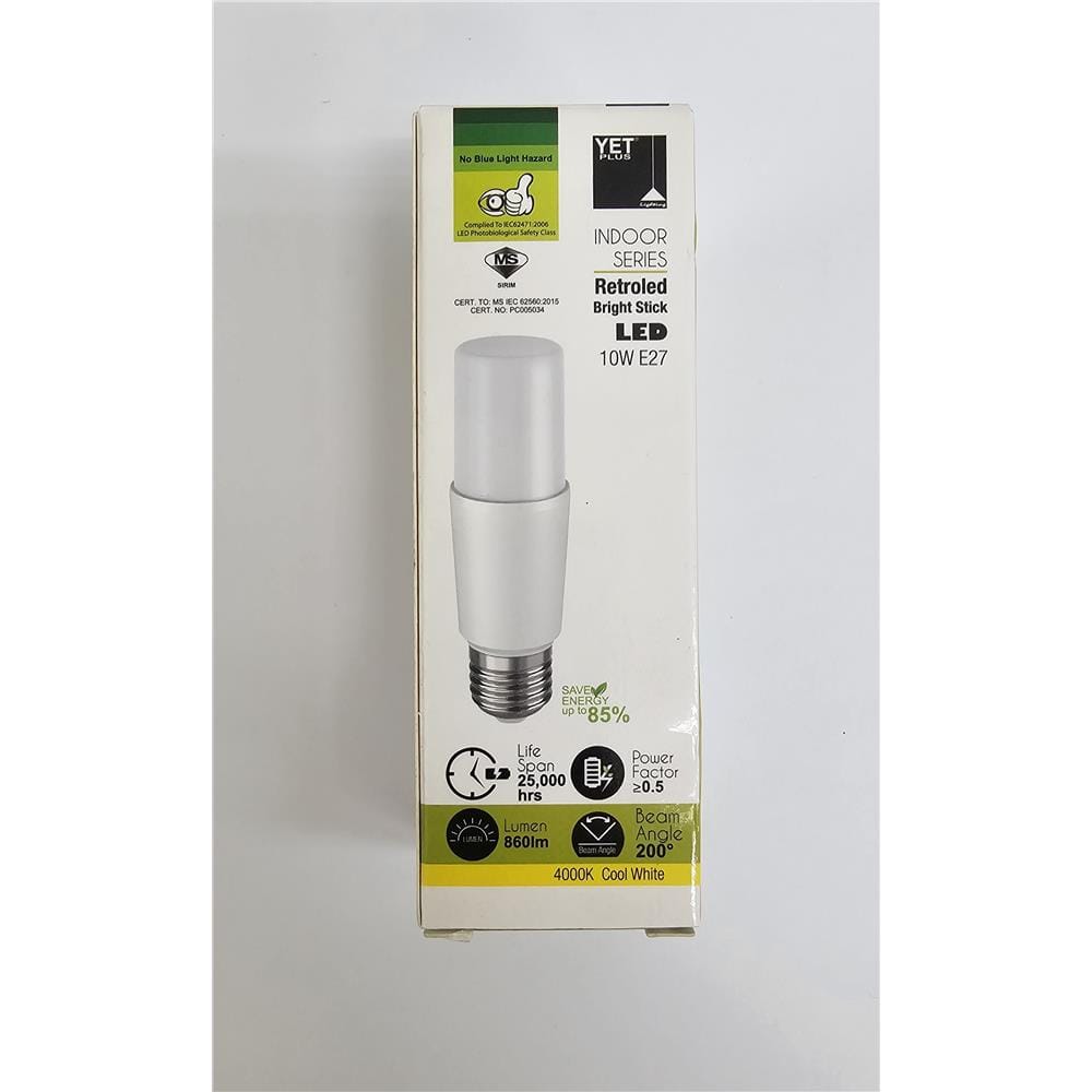 YETPLUS LED STICK T37 10W 4000K E27 MS