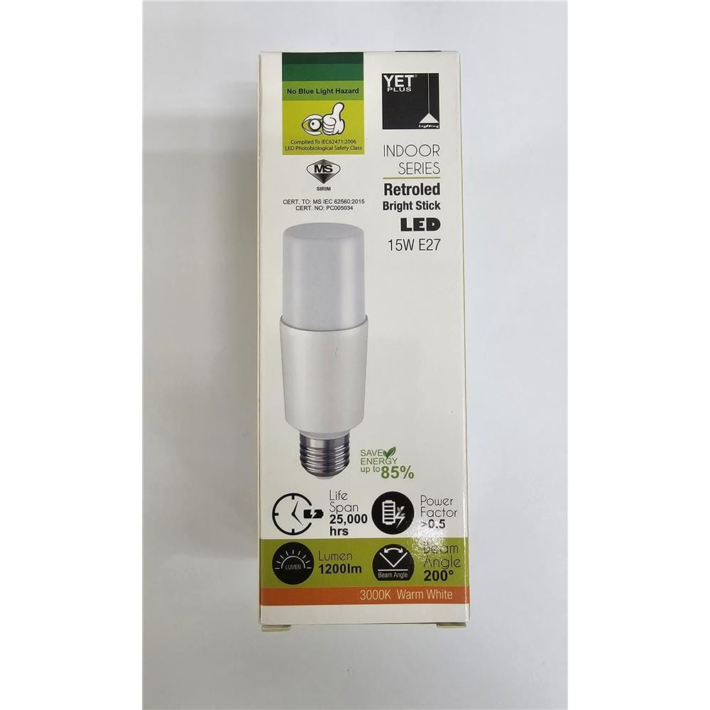 YETPLUS LED STICK T44 15W 3000K E27 MS