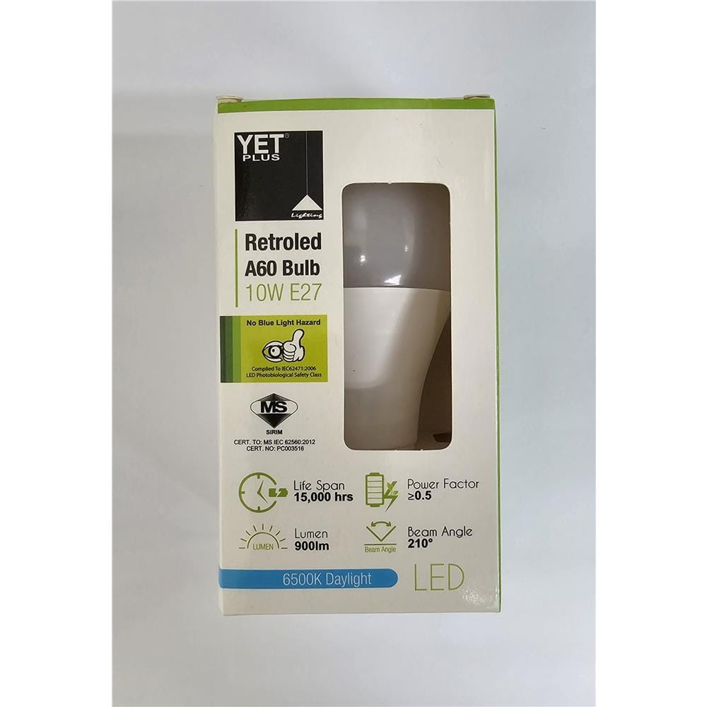 YETPLUS LED RET BULB A60 10W 6500K E27