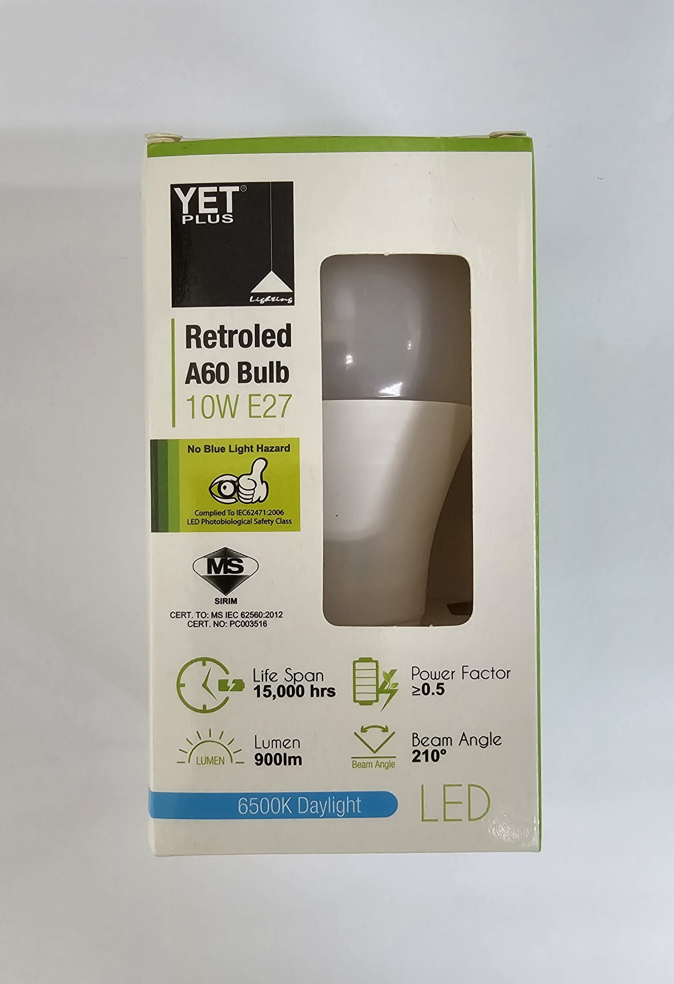 YETPLUS LED RET BULB A60 10W 6500K E27