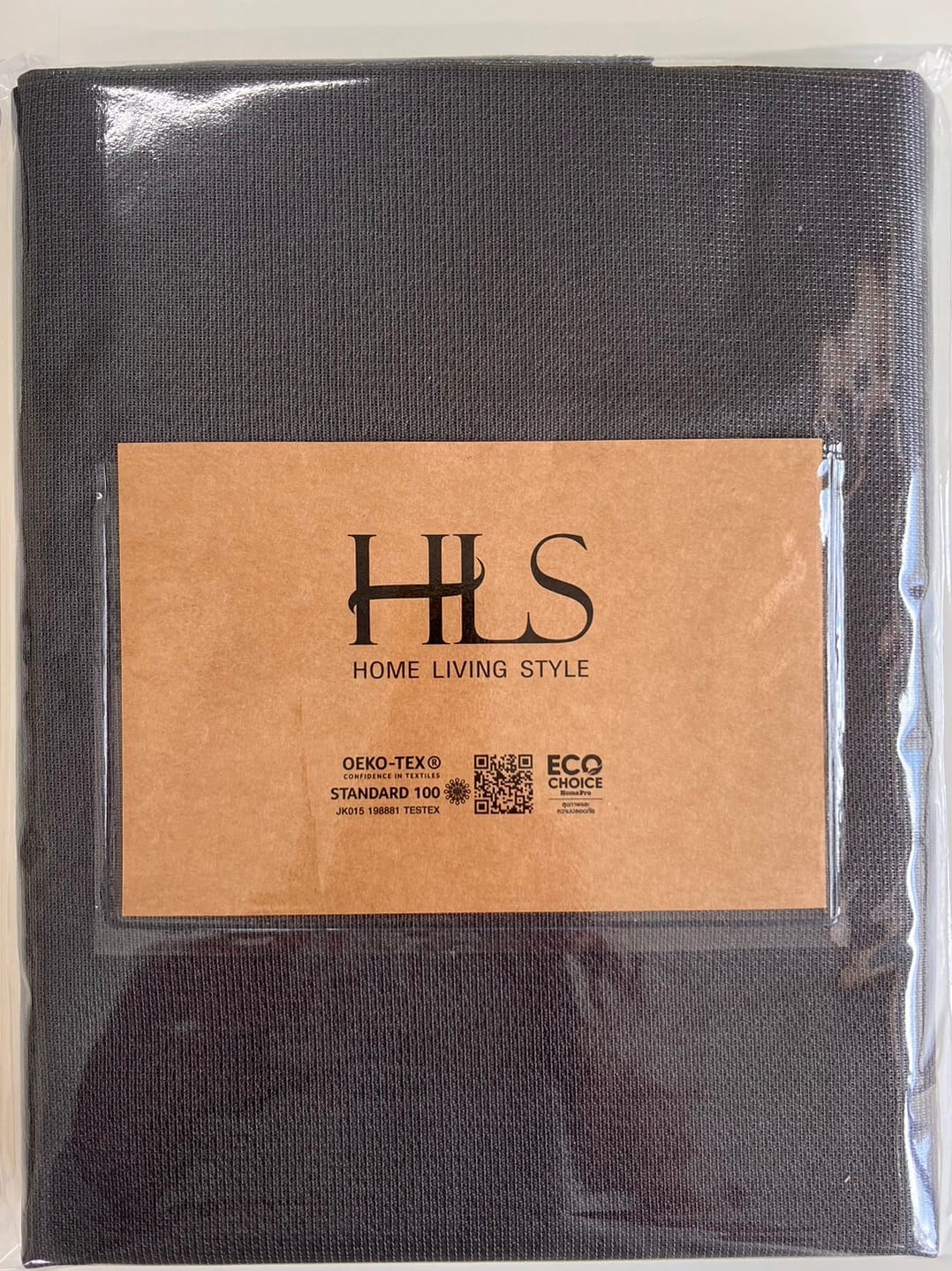 HLS SHEER CURTAIN HOOK VERA 140X310CM GRAY