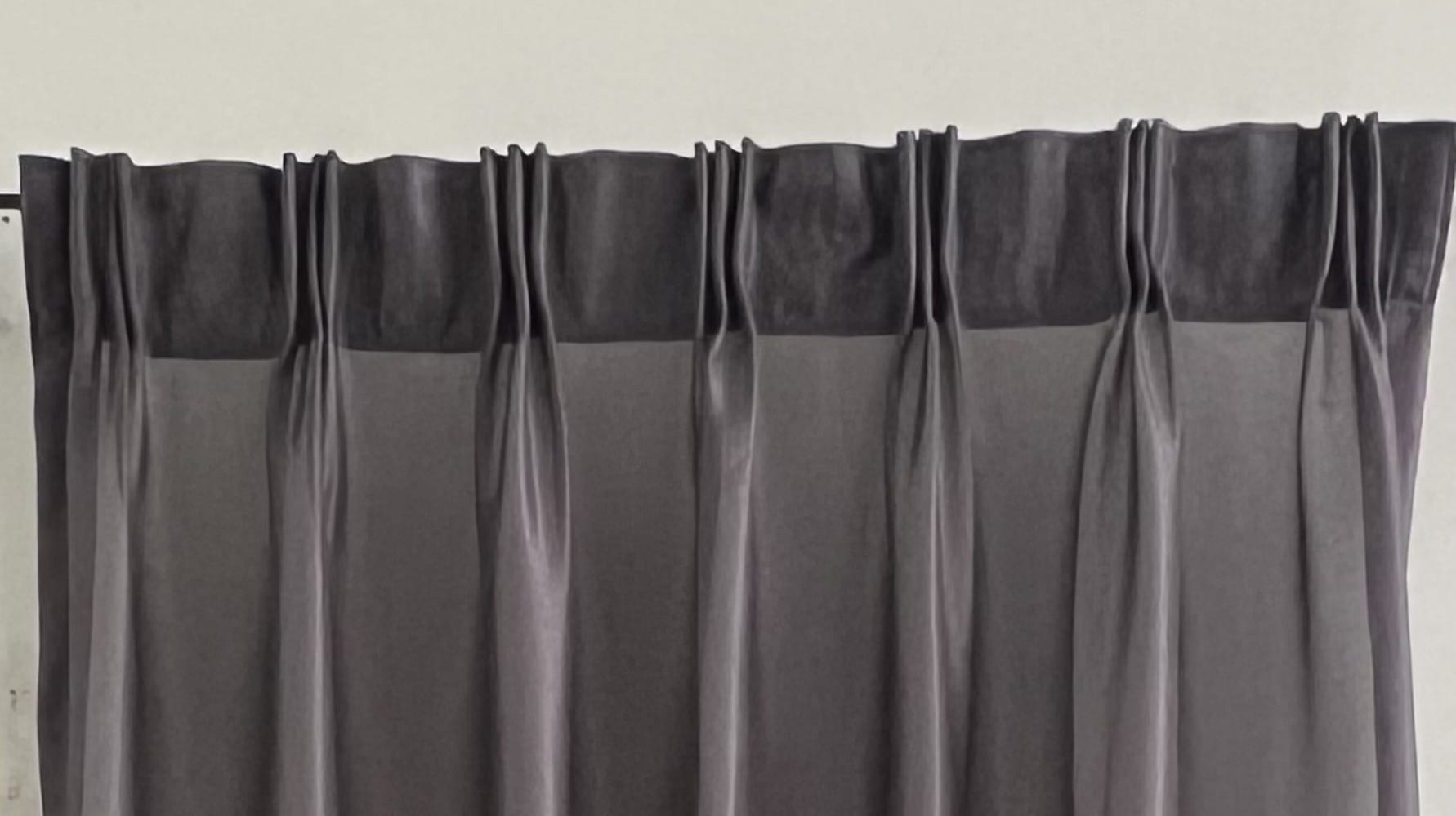 HLS SHEER CURTAIN HOOK VERA 140X310CM GRAY