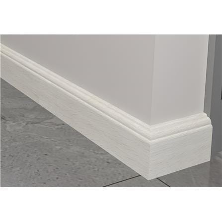 TARA SPC SKIRTING 240X8X1.2CM DBV47 WHITE LIGHT GREY