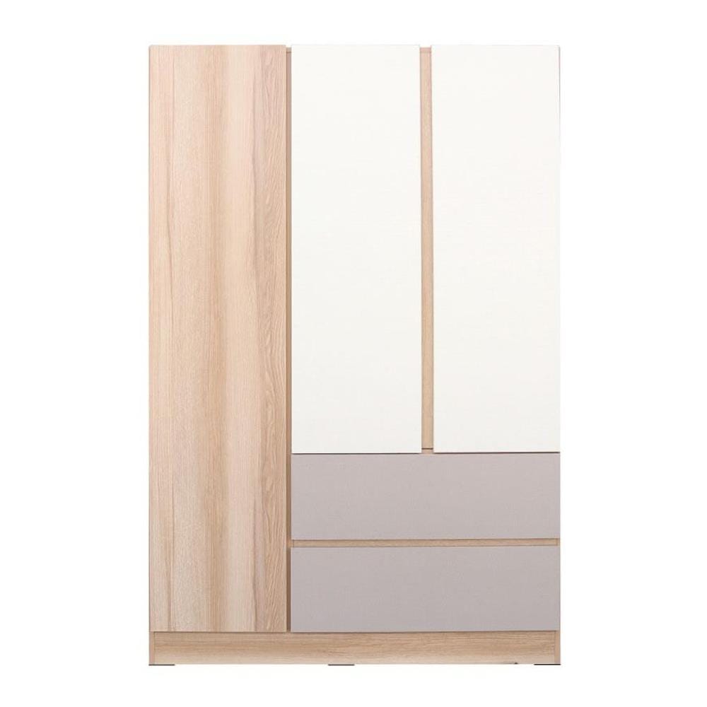 WARDROBE ME LIVING FINE 120CM NATURAL/CREAM/WHITE