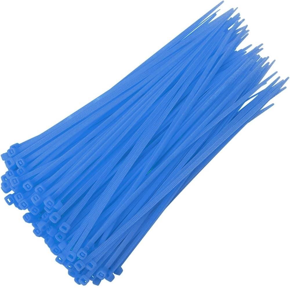 OK-IN CABLE TIES 8" 100's  LIGHT BLUE