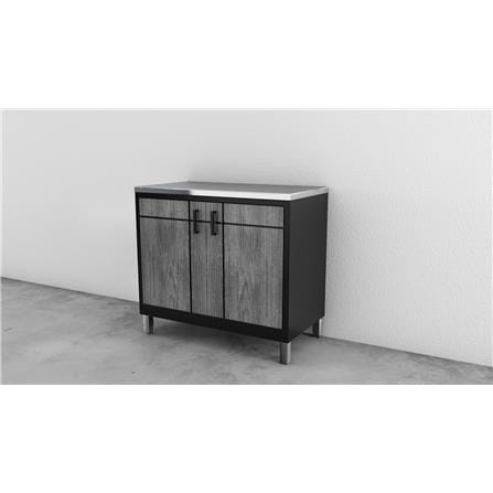 CABIN FREESTANDING CABINET SINK TOP CHIC 1B1D 90CM GREY OAK