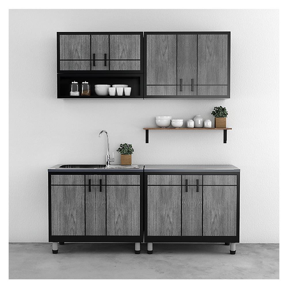 CABIN FREESTANDING KITCHEN CABINET CHIC 90X85CM GREY OAK