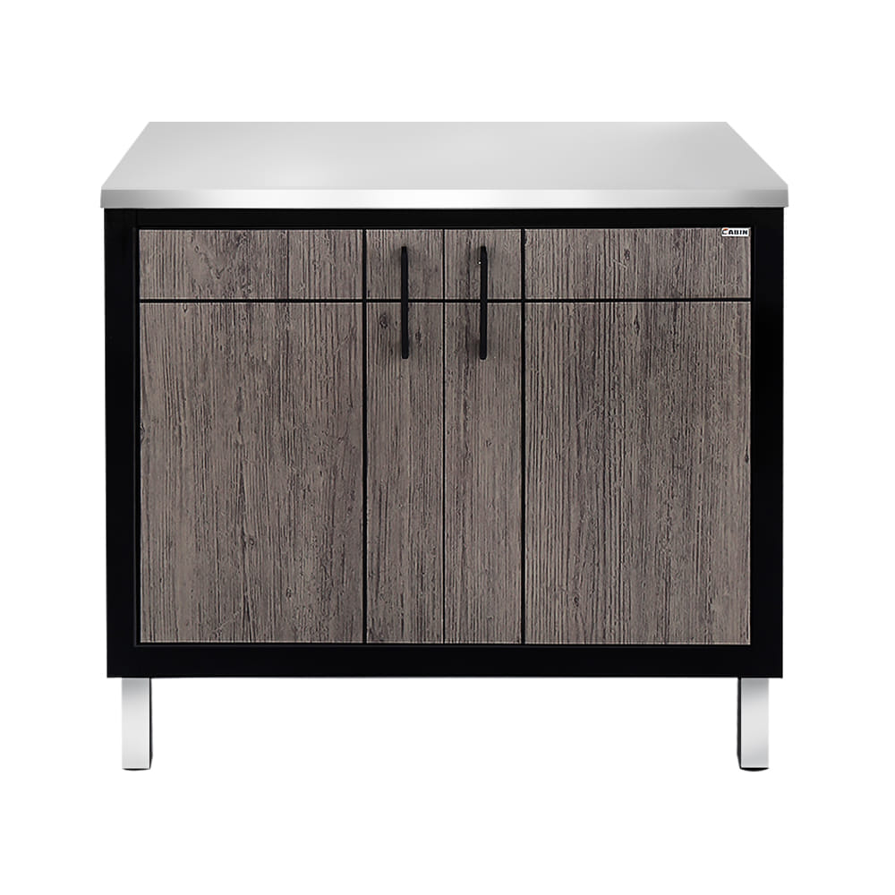 CABIN FREESTANDING KITCHEN CABINET CHIC 90X85CM GREY OAK