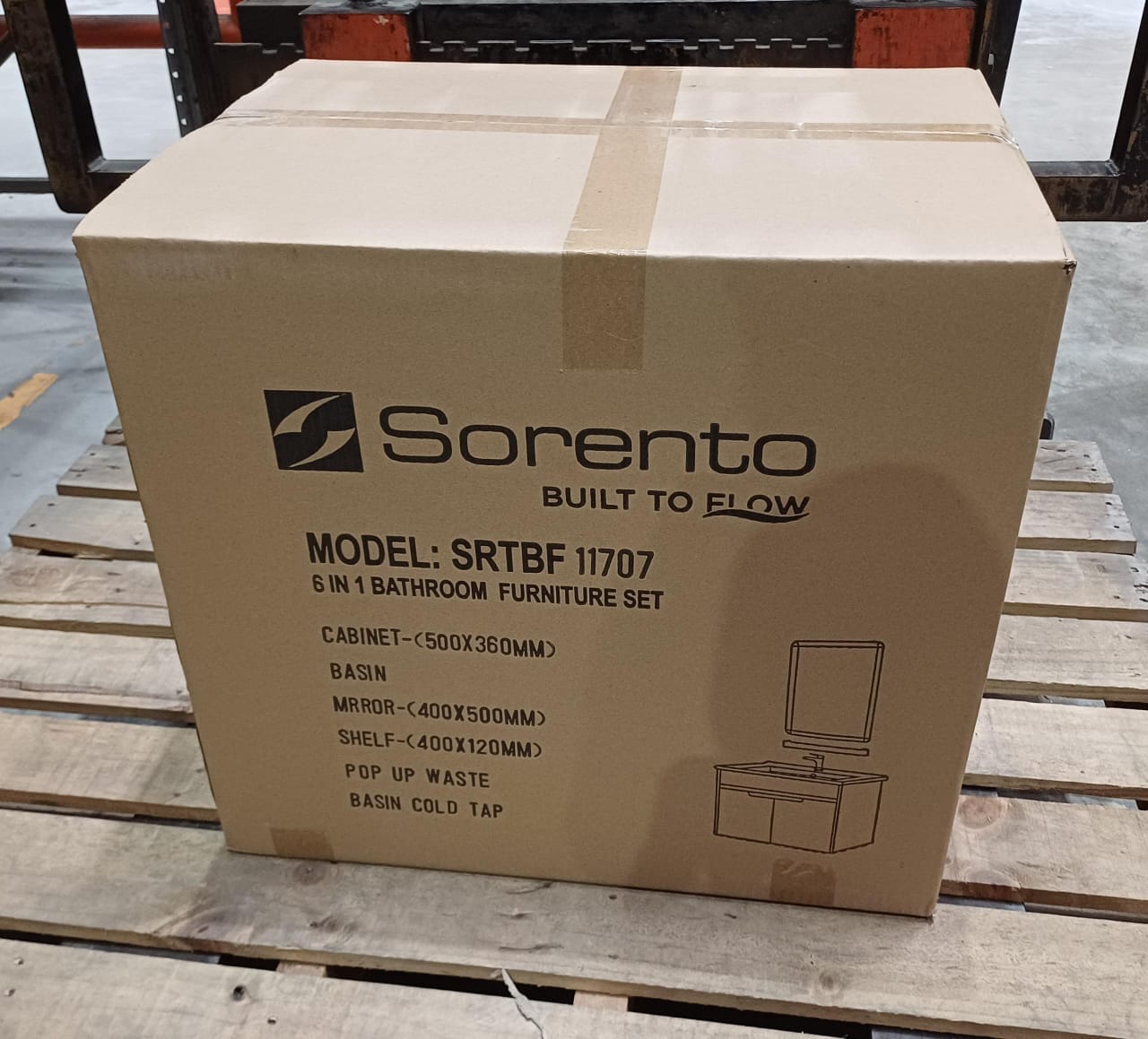 SORENTO COUNTER WASHBASIN 6IN1 SET SRTBF11707 BLACK