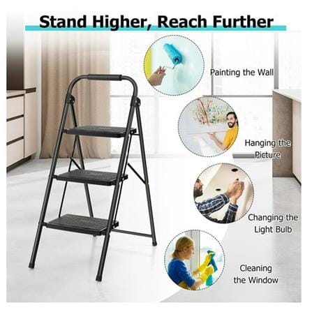 SHIN HING 3 STEPS WIDE LADDER WITH HANDLE GRIP 100KG