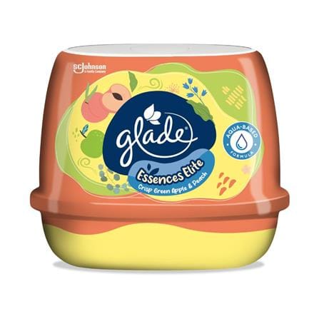 GLADE ESSENCES ELITE SCENTED GEL CRISP GREEN APPLE & PEACH 180G
