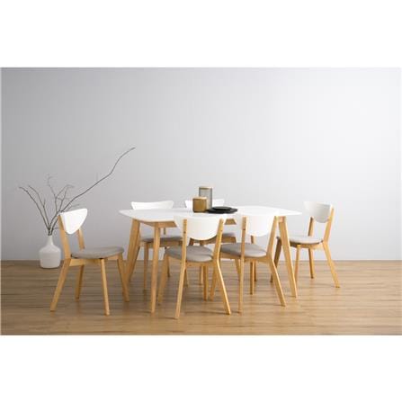 DINING TABLE AIMON 150CM WHITE/OAK