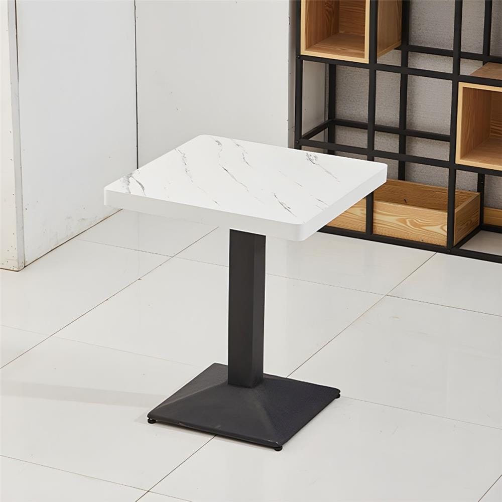 DINING TABLE 60x60 MABLE WHITE