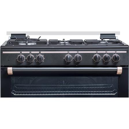 LIVINOX FREESTANDING COOKER LFC-9607-110B (MADE IN EUROPE) BLACK 5BURNER 7FUNCTIONS 110LITER