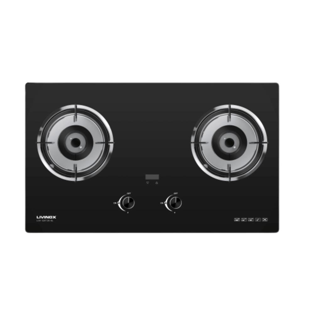 LIVINOX FLEXIBLE GAS HOBLGH-328T 2B-BL 2BURNER 5.2KW 78CM BLACK