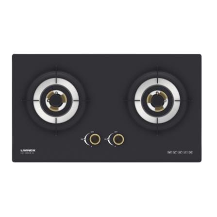 LIVINOX GAS HOB LGH-438B 2B-SL 2BURNER 5.5KW 75CM BLACK
