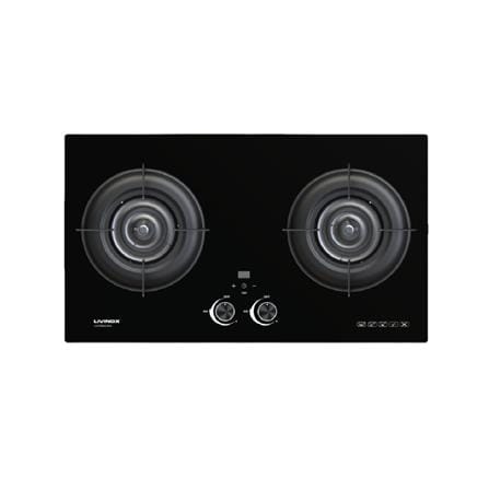 LIVINOX FLEXIBLE GAS HOB LGH-PEBBLE 2B-BL 2BURNER 6.5KW 78CM