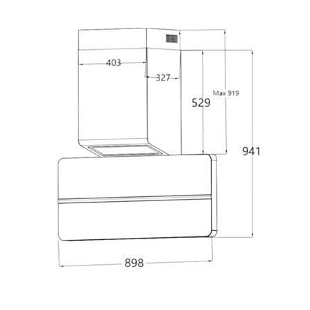 LIVINOX CHIMNEY HOOD LCH-ROSEDC-90BL 90CM BLACK 2150M3/H