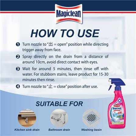 MAGICLEAN SINK&PIPE CLEANER 500ML