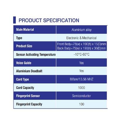 AEGLOC DIGITAL GLASS DOOR LOCK AEG-G10