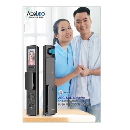 AEGLOC DIGITAL PUSH & PULL LOCK AEG-V9 BK