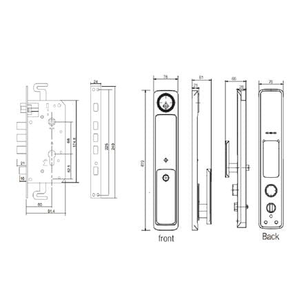 AEGLOC DIGITAL PUSH & PULL LOCK AEG-V9 BK