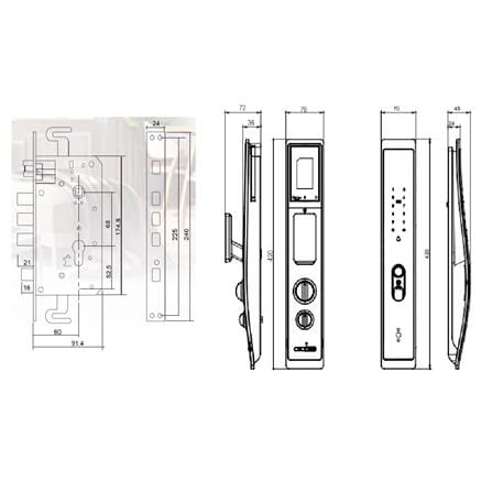 AEGLOC DIGITAL PUSH & PULL LOCK AEG-V8