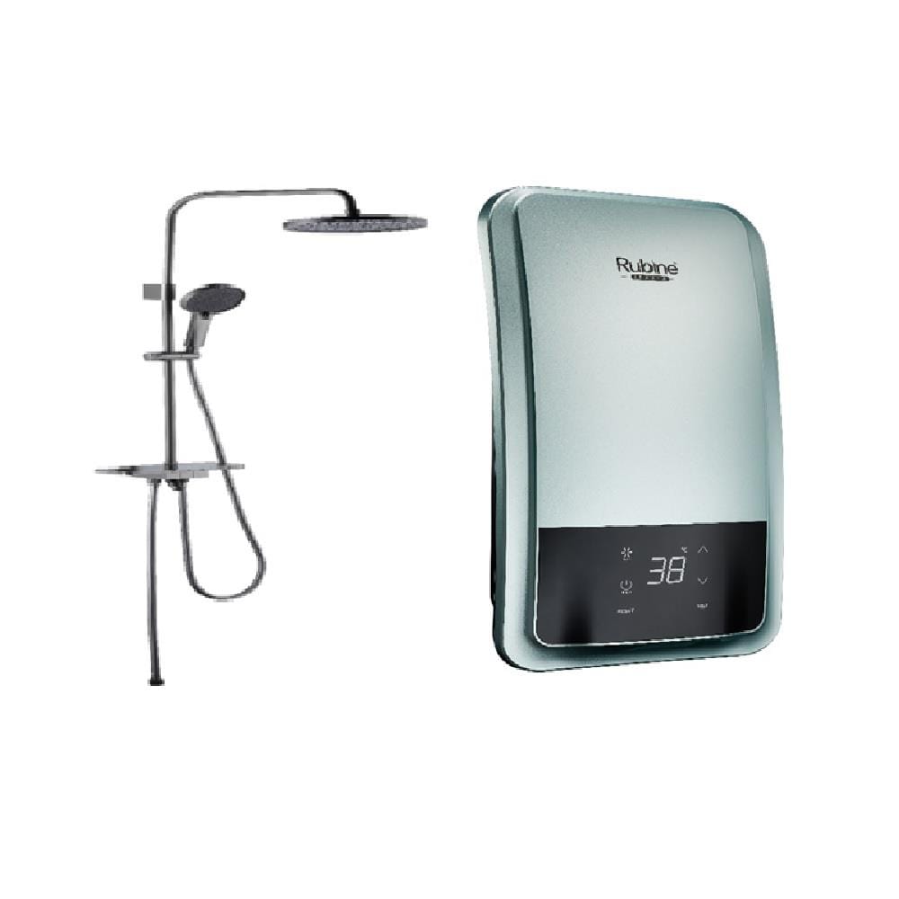 RUBINE SHOWER HEATER DC PUMP WITH RAIN SHOWER RWH-IAD931D-RTMG MINT GREEN